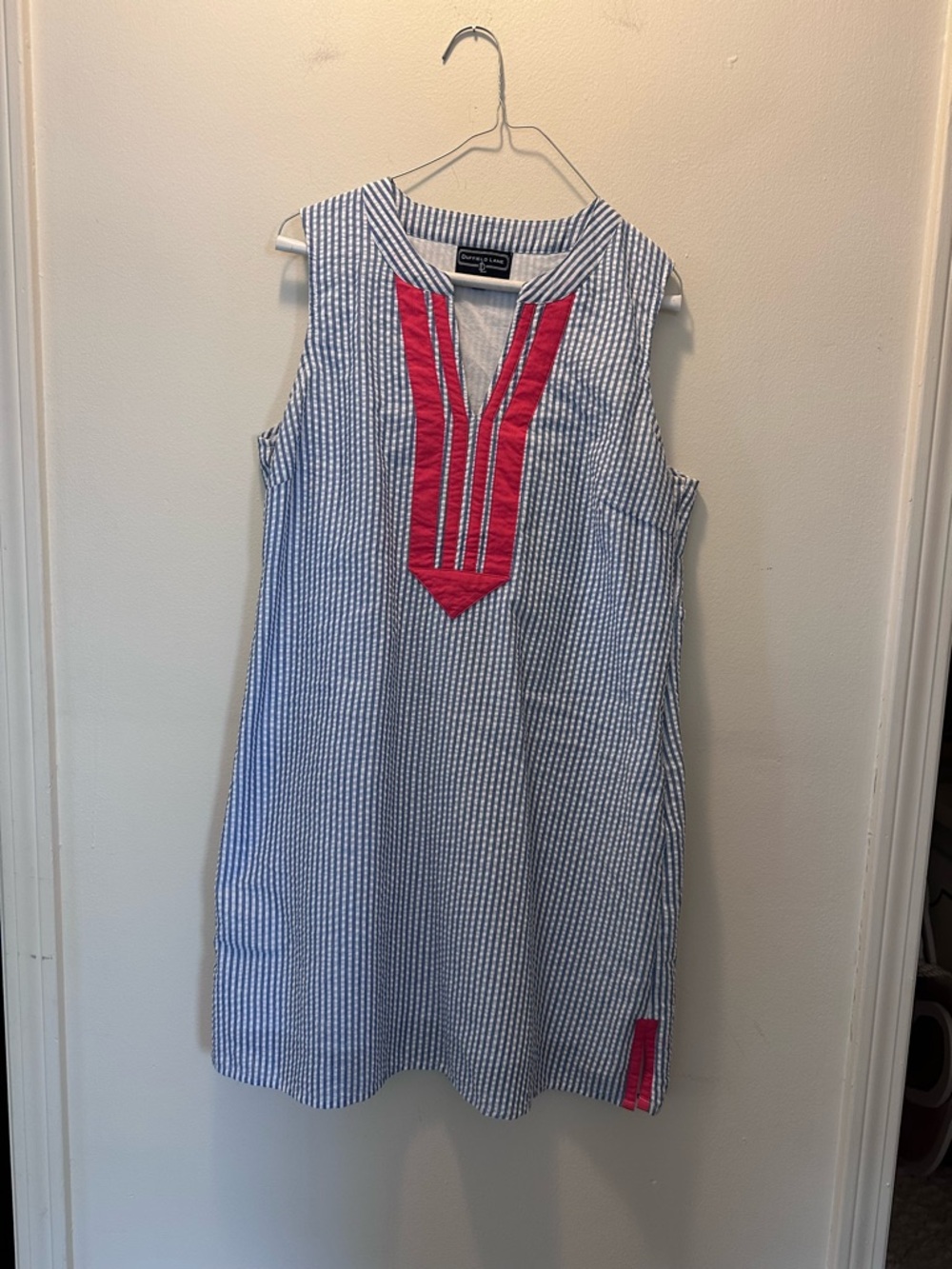 Duffield Lane Blue and White dress